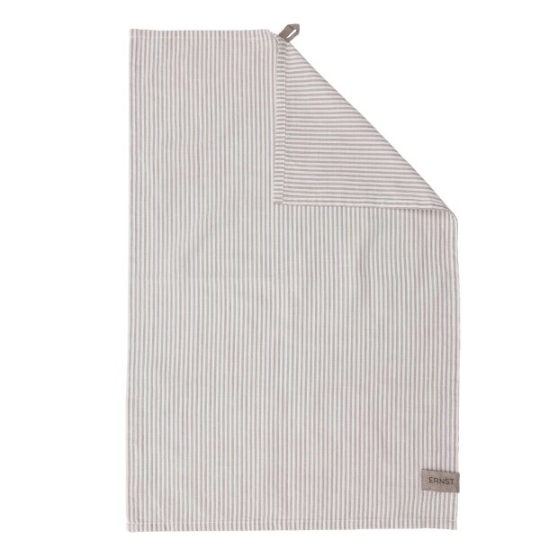 ERNST - VISKESTYKKE 47X70 CM | BEIGE/HVID SMAL STRIB