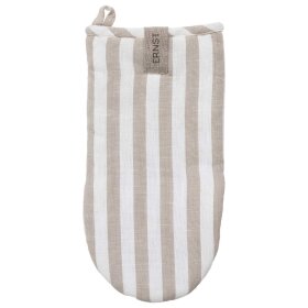 ERNST - GRILLHANDSKE STRIBET | BEIGE/HVID ERNST - GRILLHANDSKE STRIBET | BEIGE/HVID