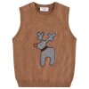 HUST AND CLAIRE - PERRY DEER VEST | COFFEE MELANGE