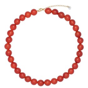 SOI - FARO CHUNKY KRYSTAL HALSKÆDE | RØD JADE