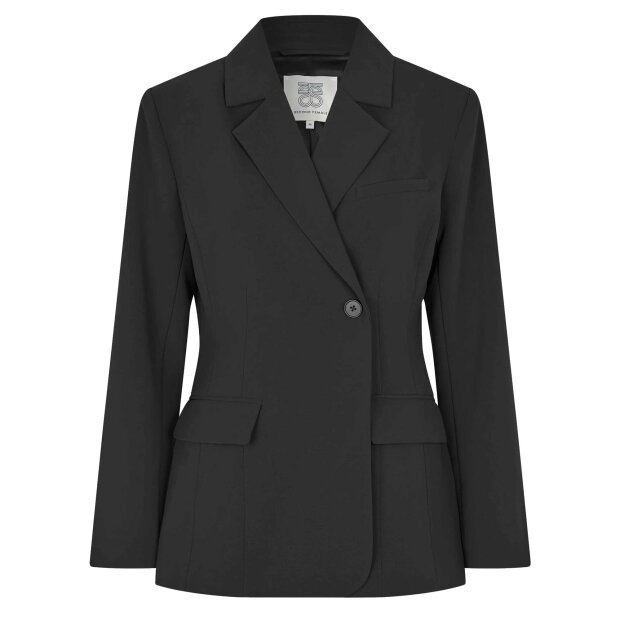 SECOND FEMALE - FIQUE FITTED BLAZER | BLACK