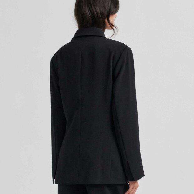 SECOND FEMALE - FIQUE FITTED BLAZER | BLACK