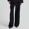 SECOND FEMALE - FIQUE STRAIGHT TROUSERS | BLACK SECOND FEMALE - FIQUE STRAIGHT TROUSERS | BLACK