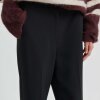 SECOND FEMALE - FIQUE STRAIGHT TROUSERS | BLACK SECOND FEMALE - FIQUE STRAIGHT TROUSERS | BLACK
