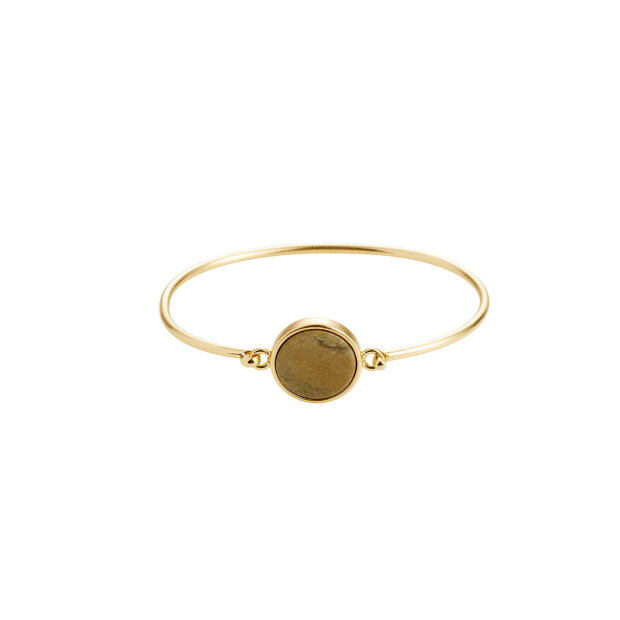 Plissé Copenhagen ApS - Marble bracelet round, gold/dr