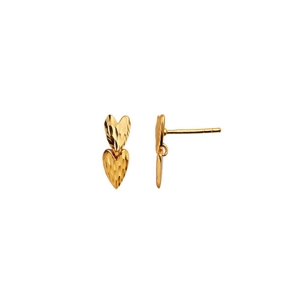 TWO LOVEHEARTS EARRING, FORGYL