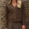 PREPAIR OF SCANDINAVIA - GIGI KNIT CARDIGAN | CHOCOLATE BROWN