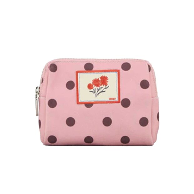 BECK SØNDERGAARD - POLKA CANVAS POUCH BAG | PINK NECTAR