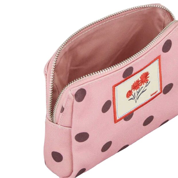 BECK SØNDERGAARD - POLKA CANVAS POUCH BAG | PINK NECTAR