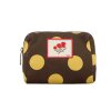 BECK SØNDERGAARD - MAXI POLKA CANVAS POUCH BAG | HOT FUDGE BROWN