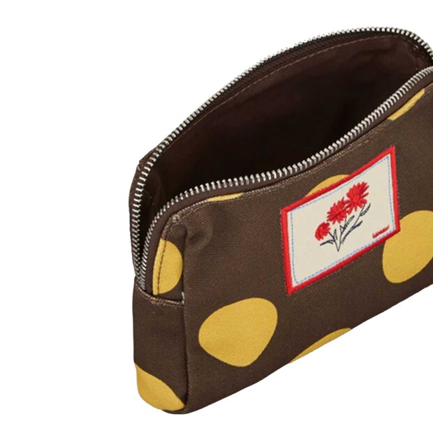 BECK SØNDERGAARD - MAXI POLKA CANVAS POUCH BAG | HOT FUDGE BROWN