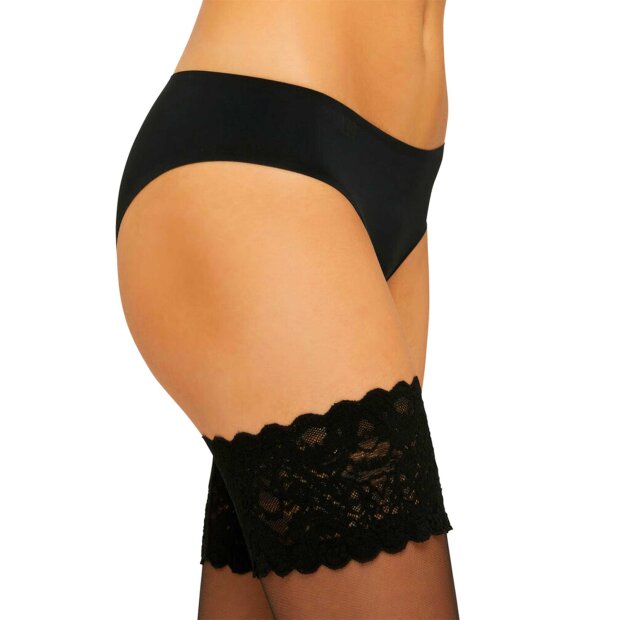 WOLFORD - SATIN TOUCH 20 STAY-UP | BLACK