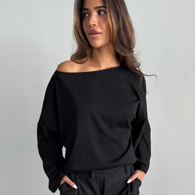 CONTINUE COPENHAGEN - LAUREN BLUSE | BLACK