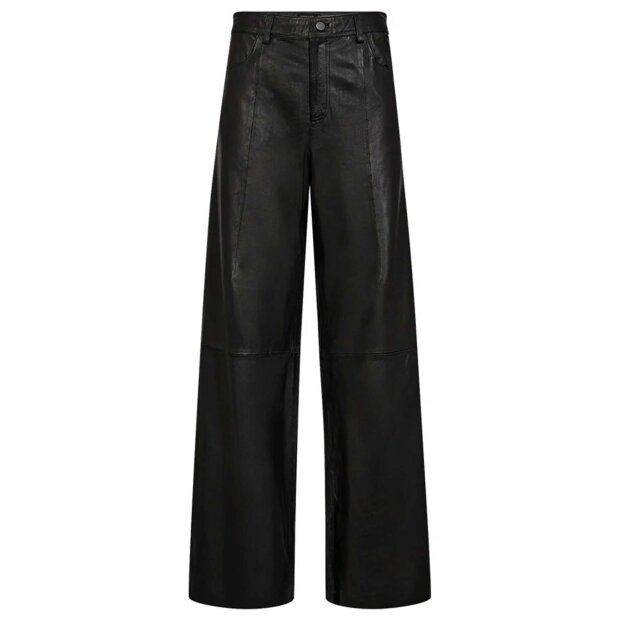 DEPECHE - BOA SKINDBUKSER WIDE LEG | BLACK