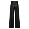 DEPECHE - BOA SKINDBUKSER WIDE LEG | BLACK