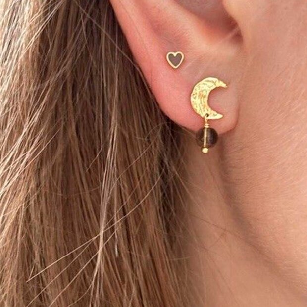 STINE A - PETIT CLAIRE DE LUNE EARRING | MOCHA