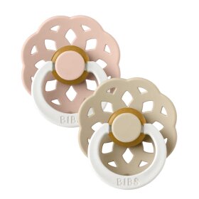 BIBS - 2-PACK BOHEME GLOW - RUND - STR. 1 | BLUSH/VANILLA