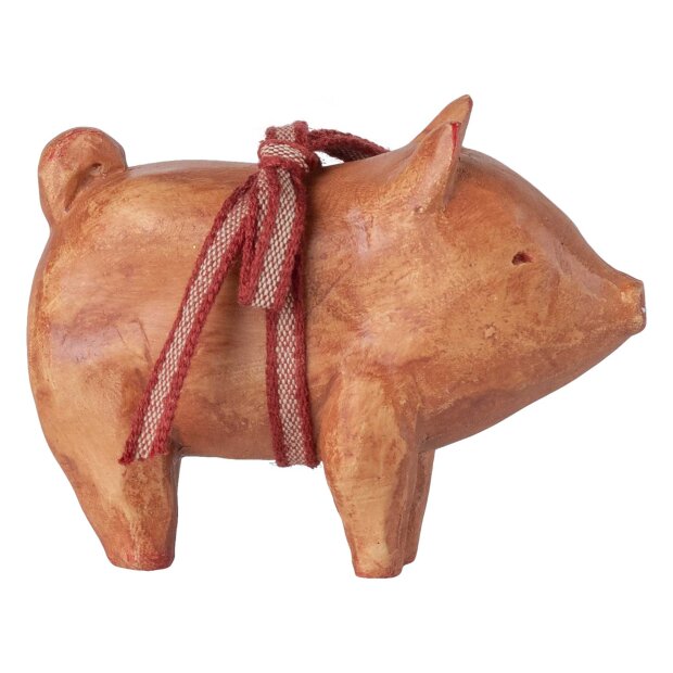 MAILEG - GRIS M/BÅND - ROSA