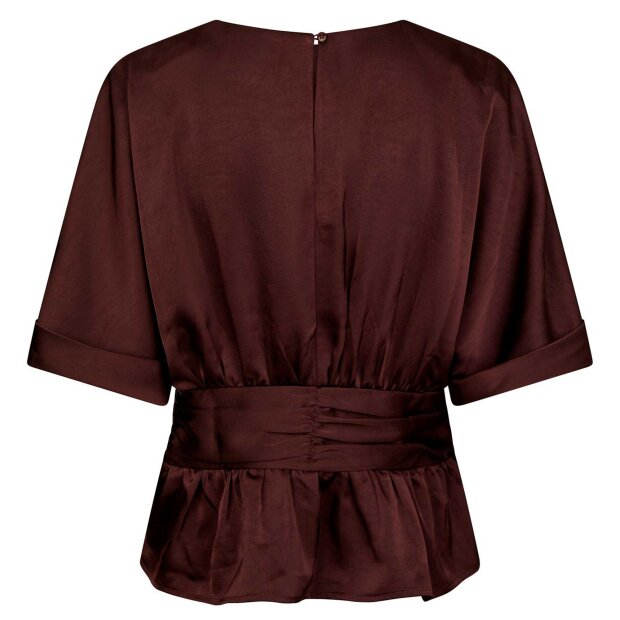 NEO NOIR - ANNEGRET HEAVY SATEEN BLOUSE | BURGUNDY