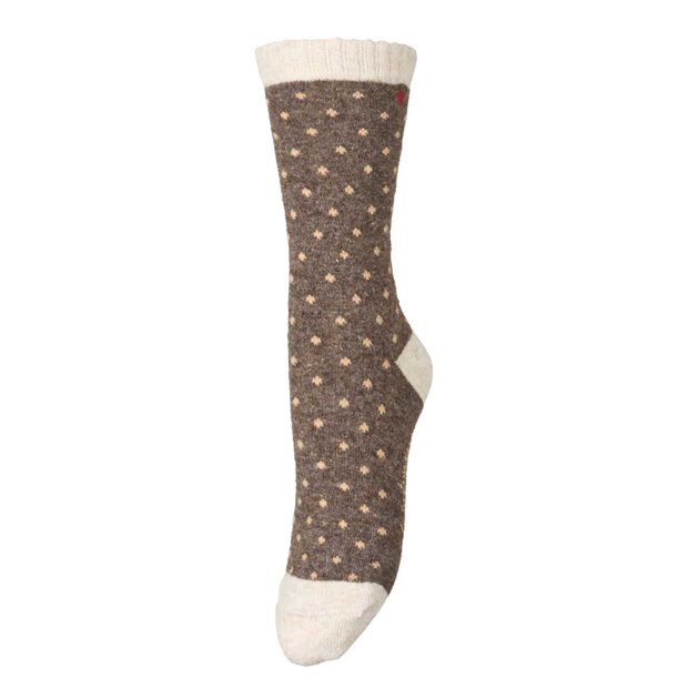 BECK SØNDERGAARD - DOTTED WOLA SOCK | PINE BARK