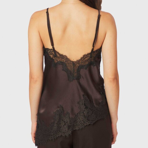 NEO NOIR - VIOLE LACE TOP | DARK BROWN