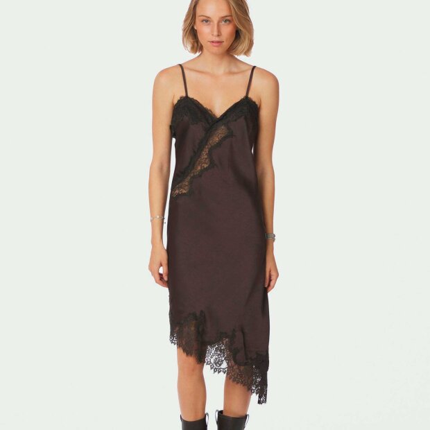 NEO NOIR - SORELLE LACE DRESS | DARK BROWN