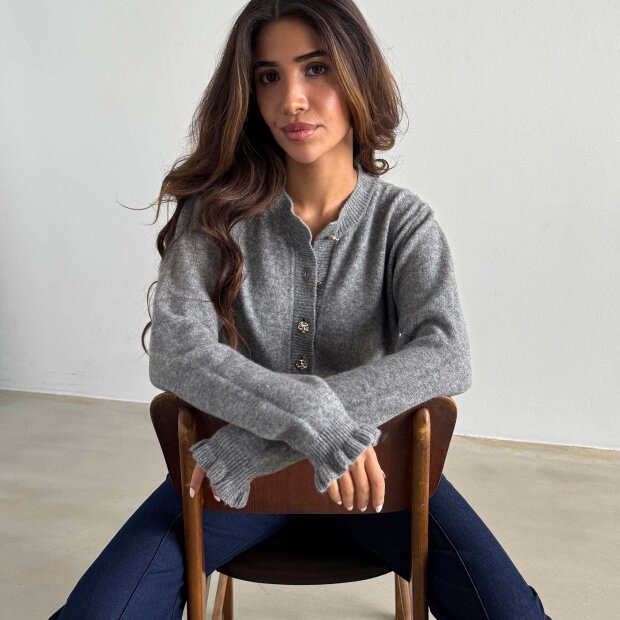 CONTINUE COPENHAGEN - SISSE GOLD CARDIGAN | GREY