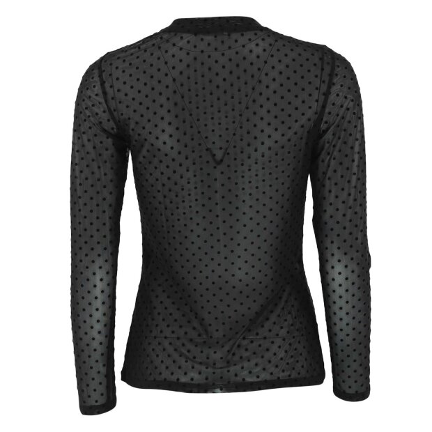 CONTINUE COPENHAGEN - ANNIE MESH DOTT BLUSE | BLACK DOT