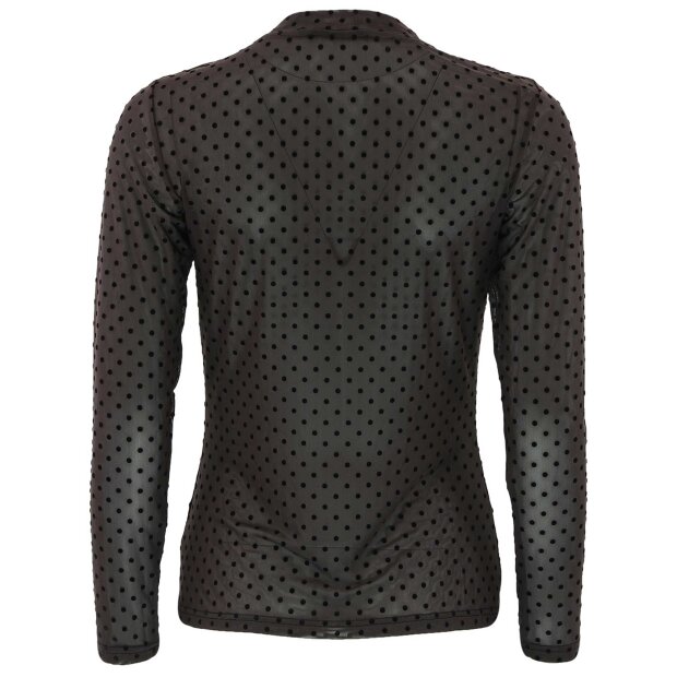 CONTINUE COPENHAGEN - ANNIE MESH DOTT BLUSE | BROWN