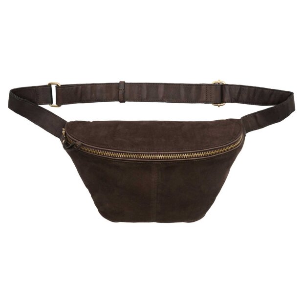 BTF CPH - SUEDE BUMBAG | DARK COFFEE BROWN W/LIGHT GOLD