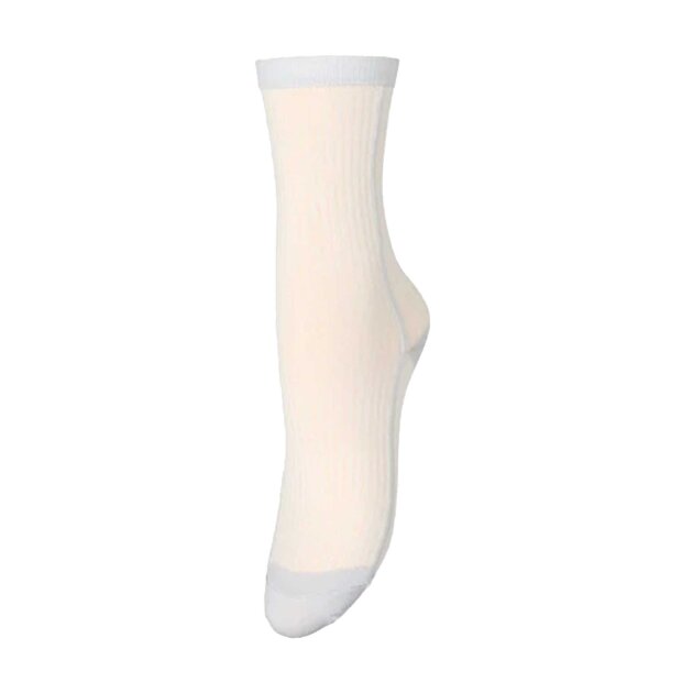 BECK SØNDERGAARD - STRIPY GLITTER SOCK | BIRCH WHITE