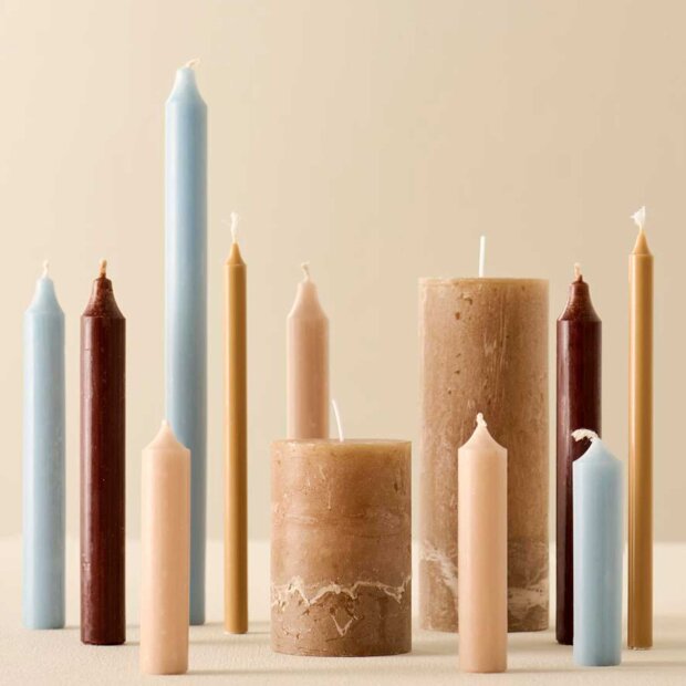 IB LAURSEN - STEARINLYS - RUSTIK H10CM Ø6,8 | HONEY