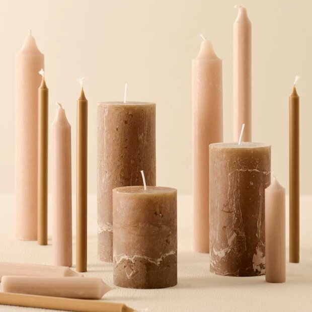 IB LAURSEN - STEARINLYS - RUSTIK H10CM Ø6,8 | HONEY