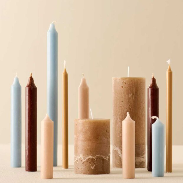 IB LAURSEN - STEARINLYS - RUSTIK H18CM Ø6,8 | HONEY