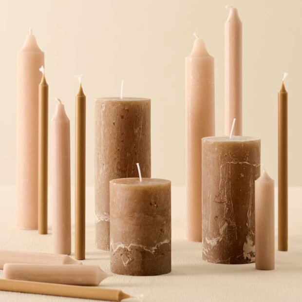 IB LAURSEN - STEARINLYS - RUSTIK H18CM Ø6,8 | HONEY