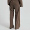 SECOND FEMALE - DAKOTA TROUSERS | MID BROWN MELANGE SECOND FEMALE - DAKOTA TROUSERS | MID BROWN MELANGE