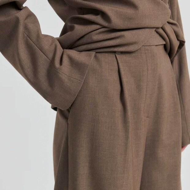 SECOND FEMALE - DAKOTA TROUSERS | MID BROWN MELANGE