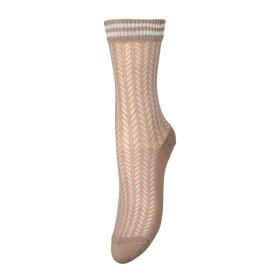 BECK SØNDERGAARD - ZILLA SPORTY COTTA SOCK | FUNGI BROWN/BIRCH WHITE