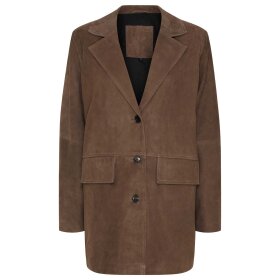 NOTYZ - OVERSIZED SUEDE BLAZER | COFFEE BROWN