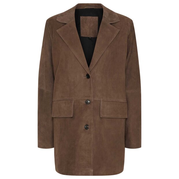 NOTYZ - OVERSIZED SUEDE BLAZER | COFFEE BROWN