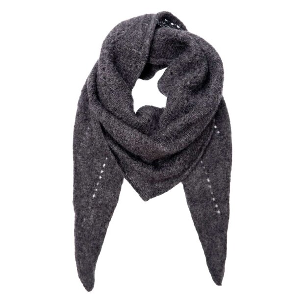 BLACK COLOUR - DELL STRIKKET MINI TØRKLÆDE | GREY MELANGE