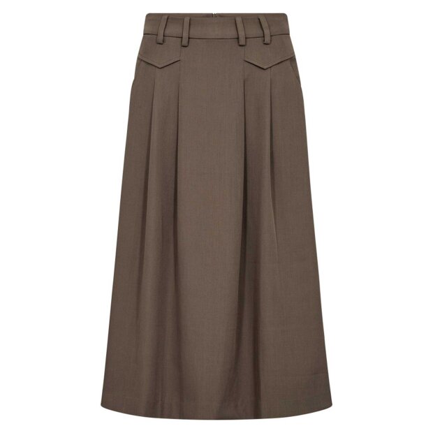 CO COUTURE - LUNA POCKET PLEAT SKIRT | WALNUT