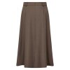 CO COUTURE - LUNA POCKET PLEAT SKIRT | WALNUT CO COUTURE - LUNA POCKET PLEAT SKIRT | WALNUT