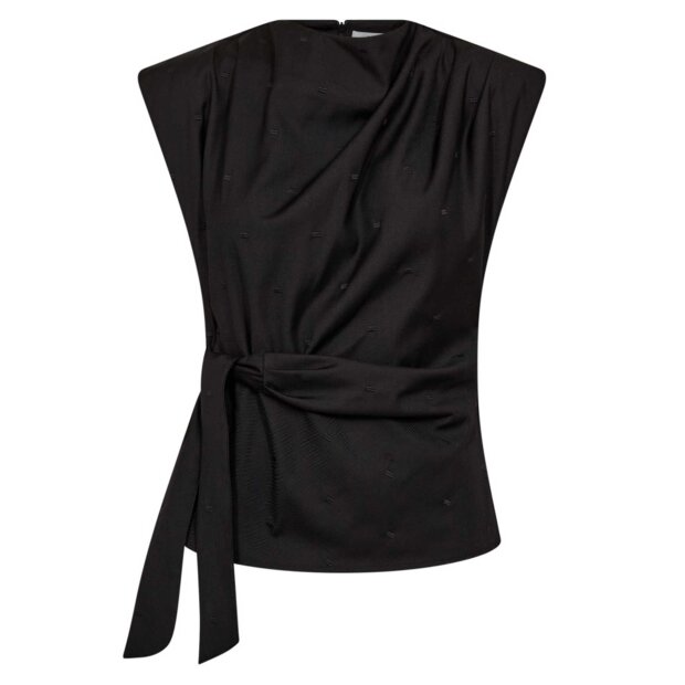 CO COUTURE - SAGA PLEAT TOP | BLACK