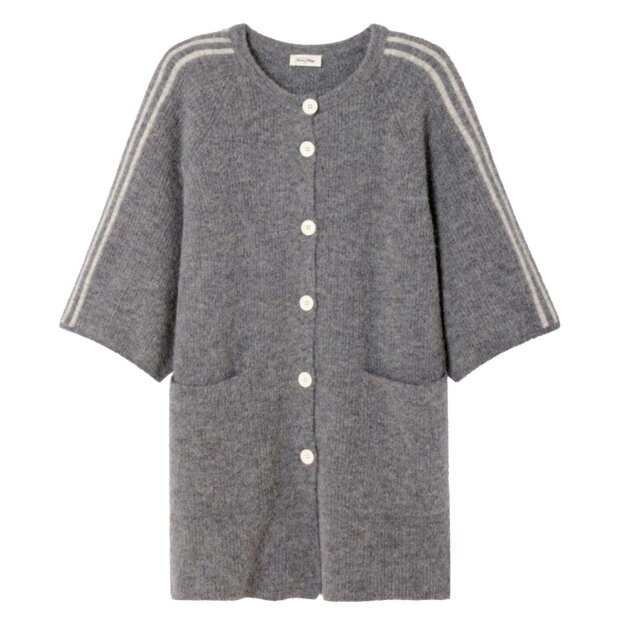 AMERICAN VINTAGE - VITOW CARDIGAN | MELANGE STEEL
