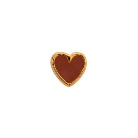 STINE A - PETIT LOVE HEART W/ENAMEL, FG | MOCHA