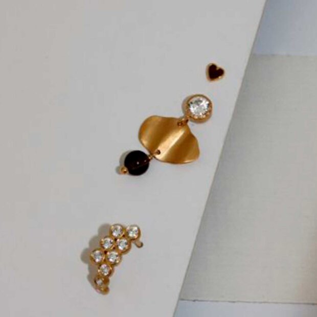 STINE A - PETIT LOVE HEART W/ENAMEL, FG | MOCHA