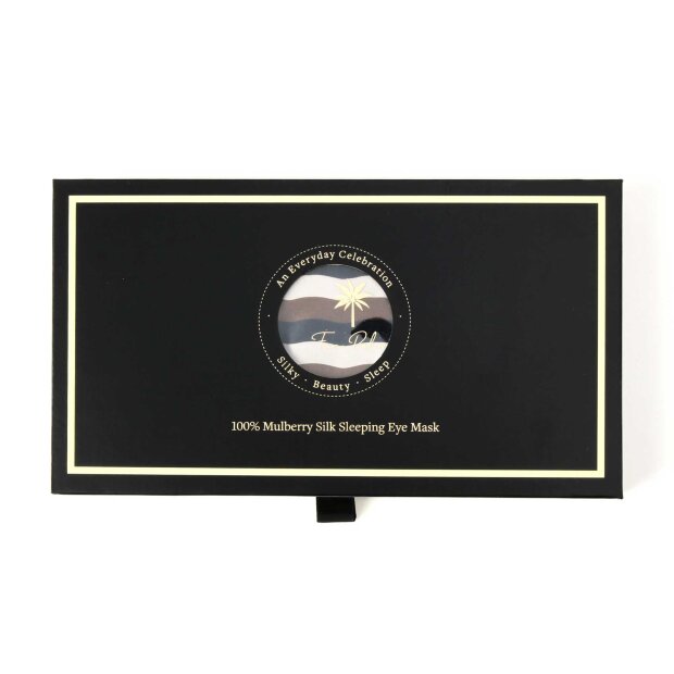 FAN PALM - SILK SLEEPING MASK | MOKKA STRIP