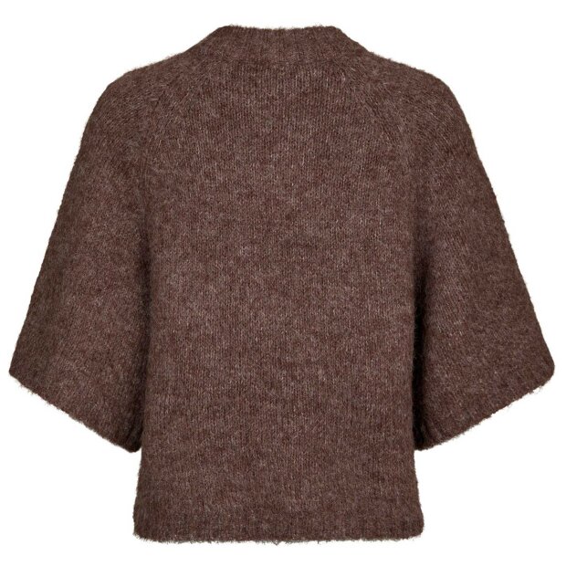NEO NOIR - BENUTA FLUFFY KNIT CARDIGAN | LIGHT BROWN