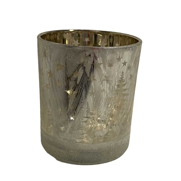 COR MULDER - FYRFADSGLAS M/TRÆER H10CM | FROSTY TREES